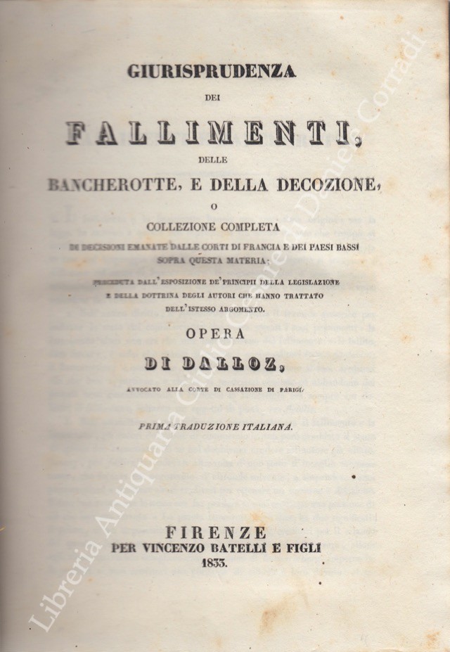 Giurisprudenza dei fallimenti delle bancherotte