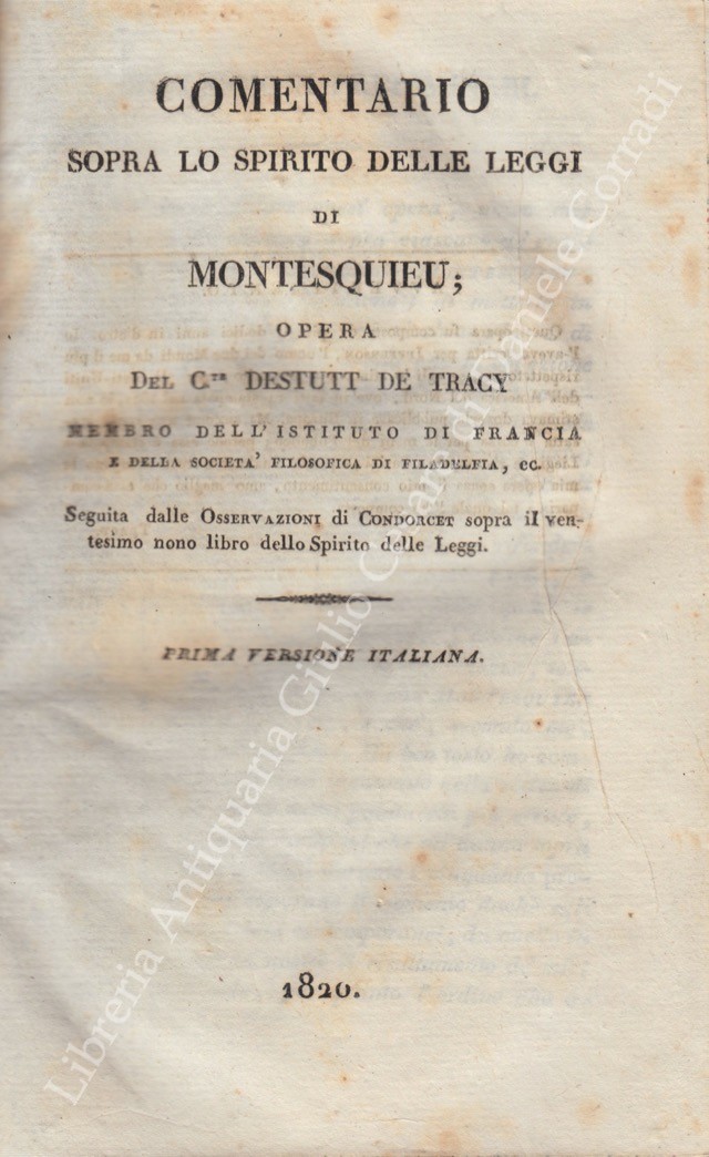 Commentario sopra lo spirito delle leggi 