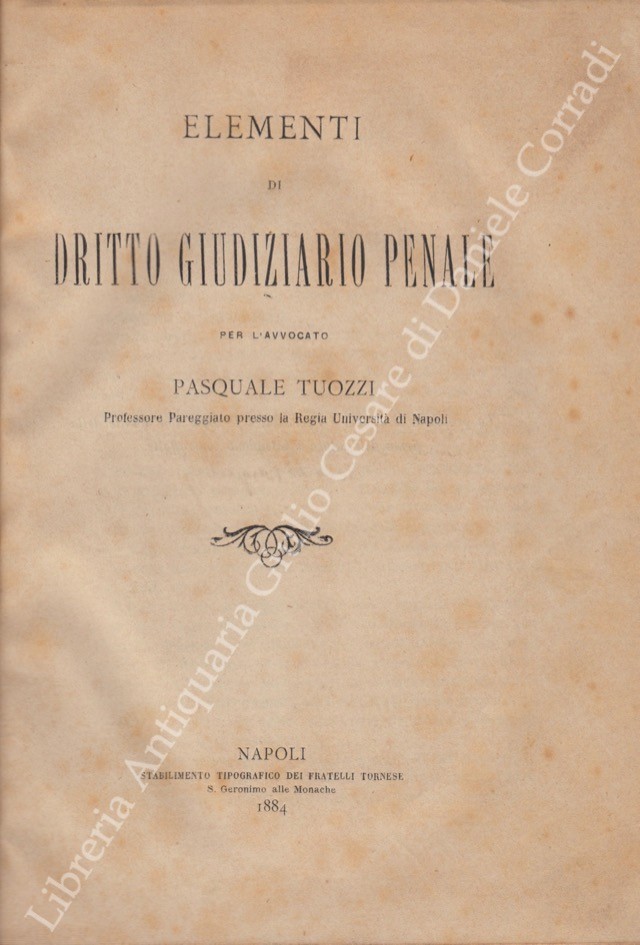 Elementi di diritto giudiziario penale