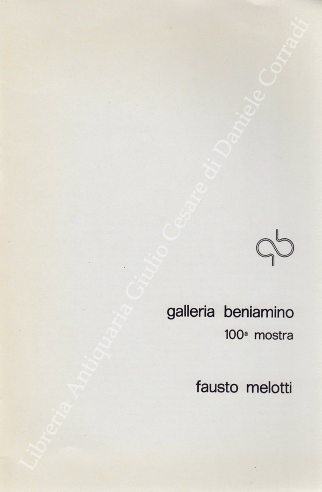 Galleria Beniamino, 100° mostra, Fausto Melotti