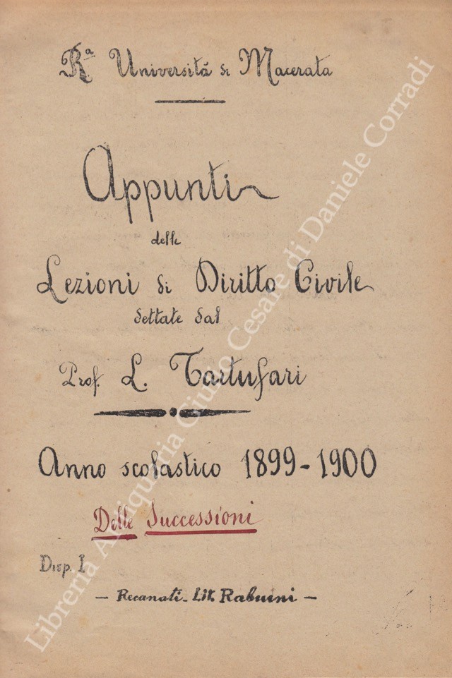 Appunti delle lezioni di diritto civile