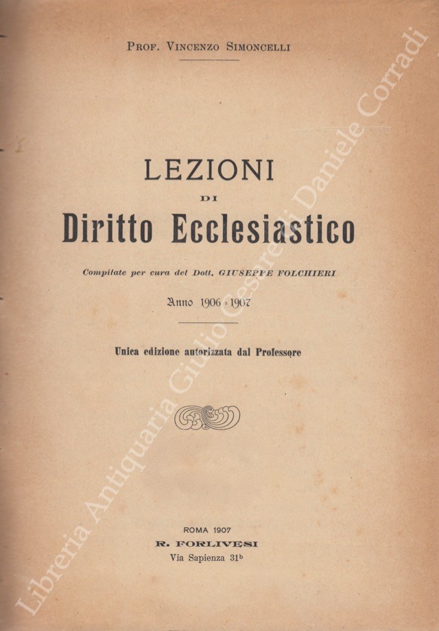 Lezioni di diritto ecclesiastico