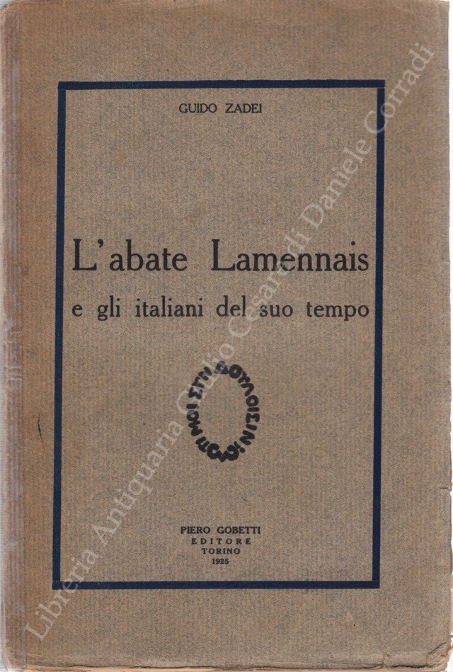 L'abate Lamennais e gli italiani del suo tempo