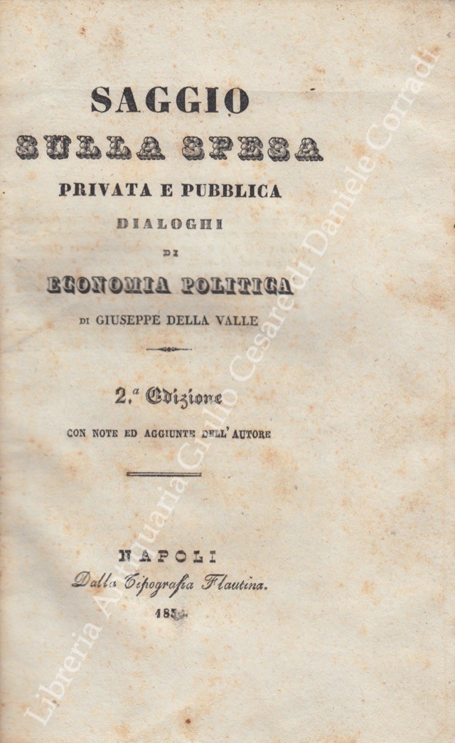 Saggio sulla spesa privata e pubblica