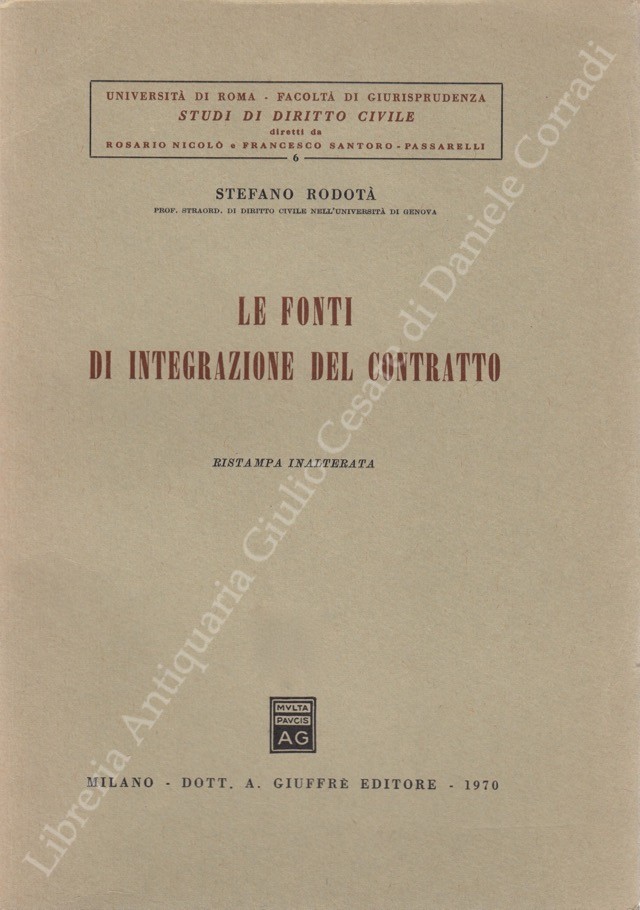 Le fonti di integrazione del contratto