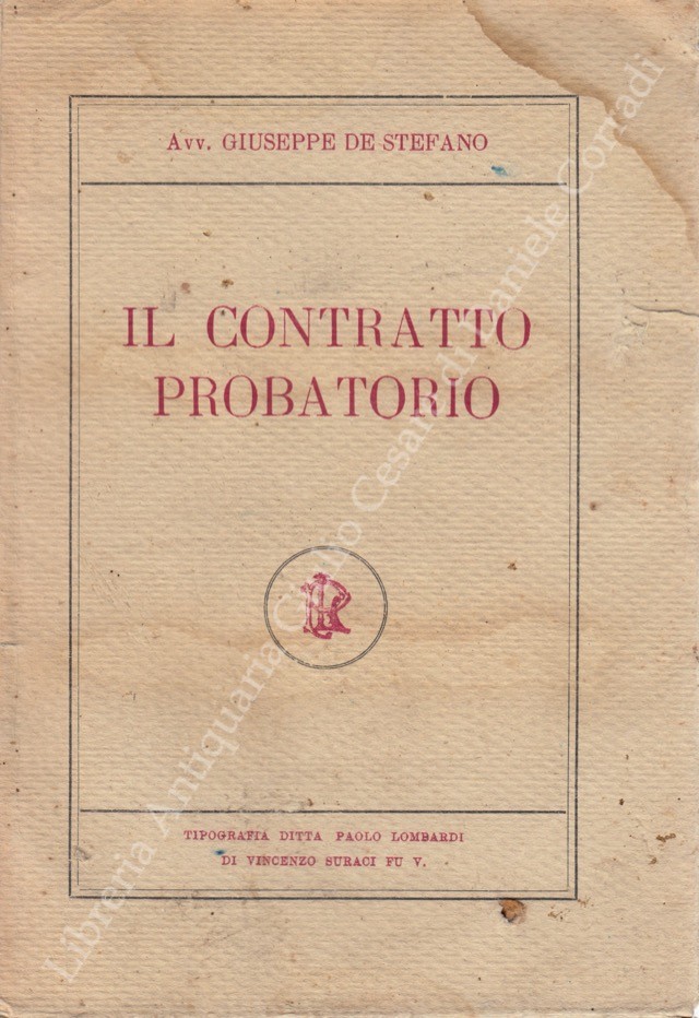 Il contratto probatorio