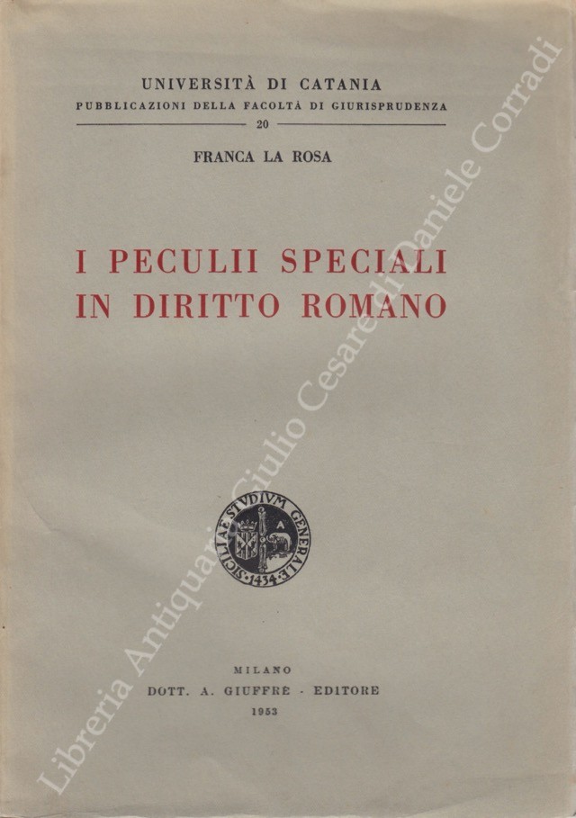 I peculii speciali in diritto romano