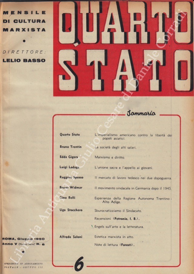 Il quarto stato quindicinale di cultura marxista