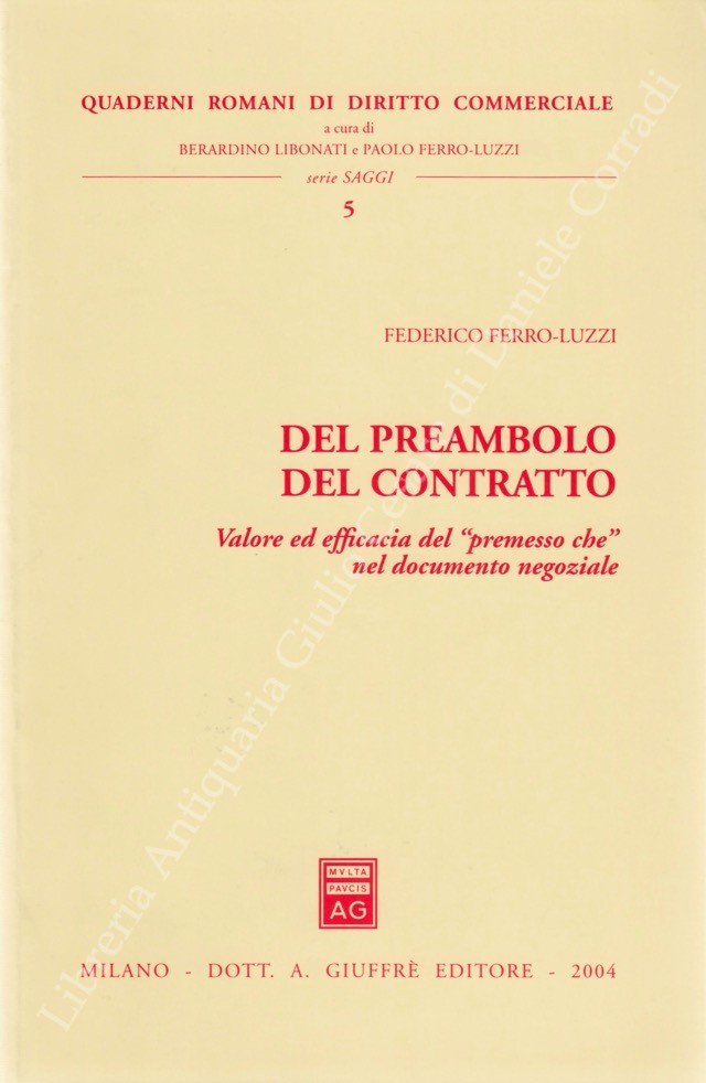 Del preambolo del contratto