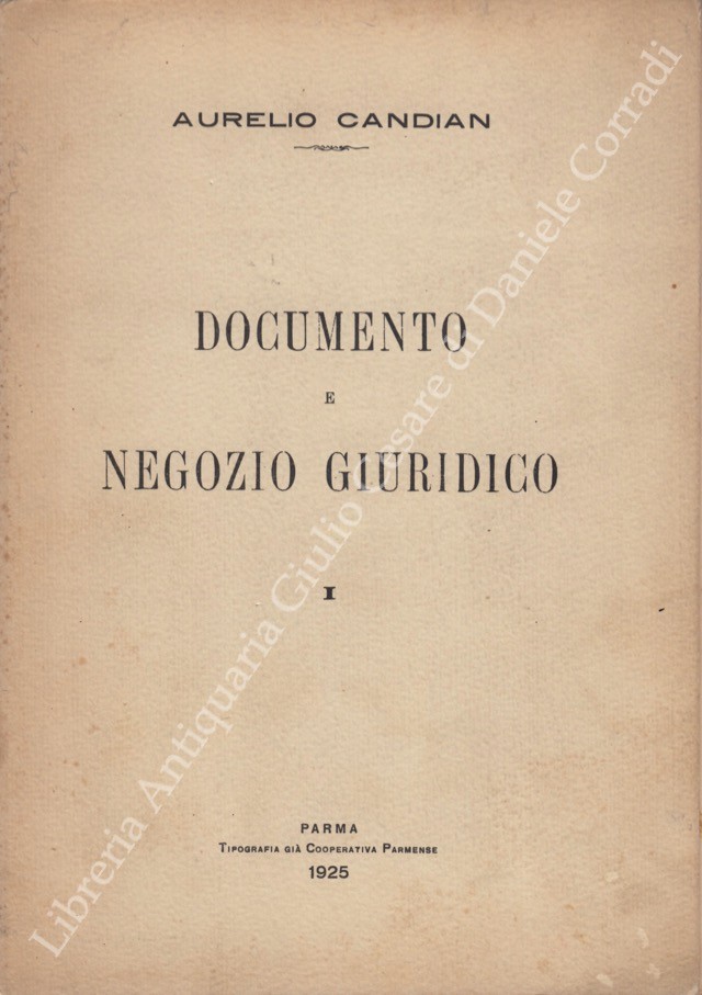 Documento e negozio giuridico