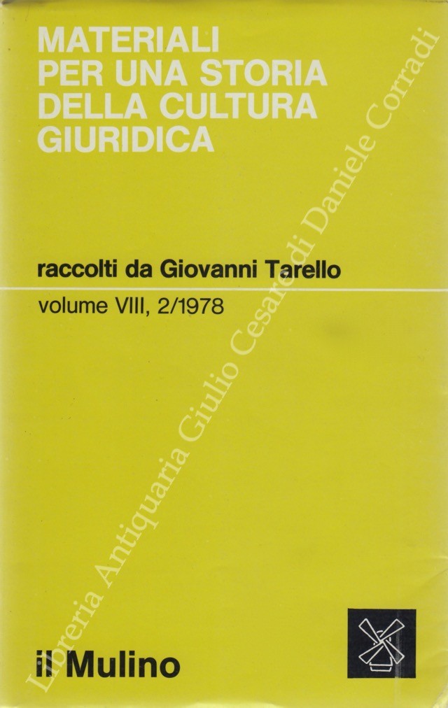 Materiali per una storia della cultura giuridica