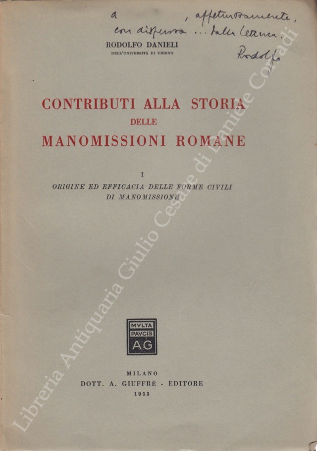 Contributi alla storia delle manomissioni romane
