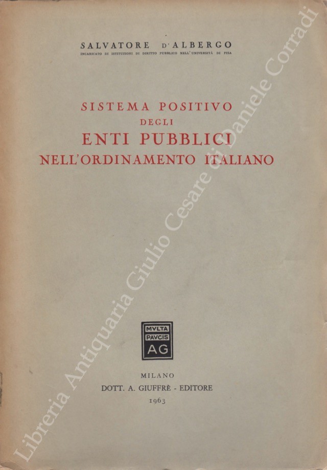Sistema positivo degli enti pubblici nell'ordinamento italiano