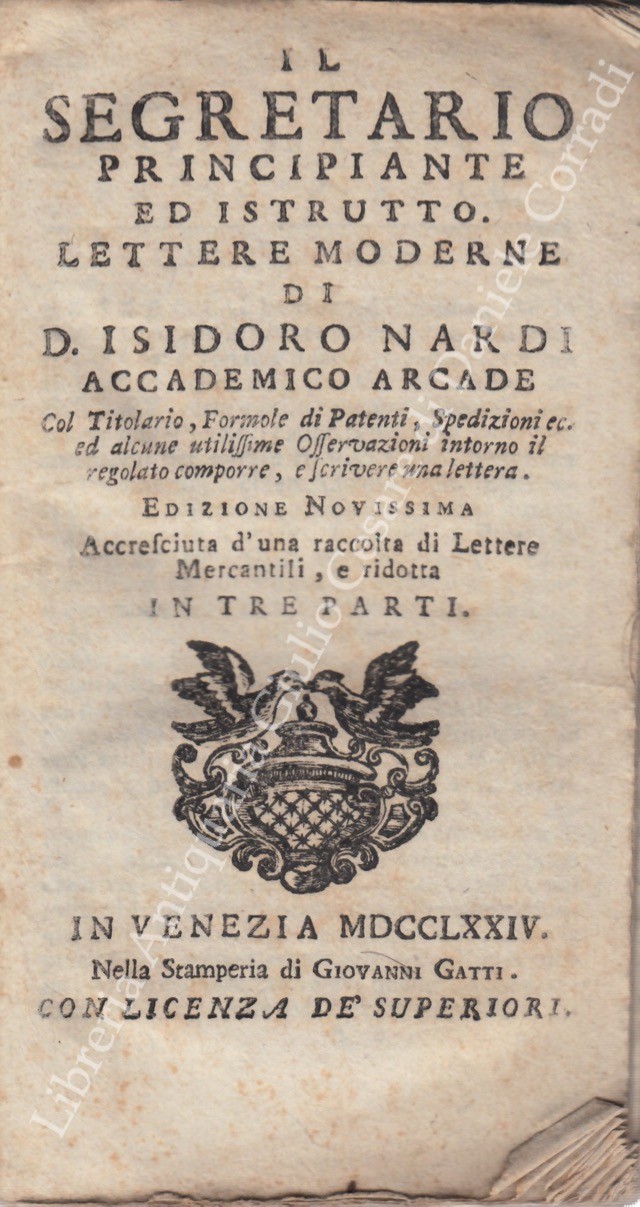 Il segretario principiante ed istruito lettere moderne