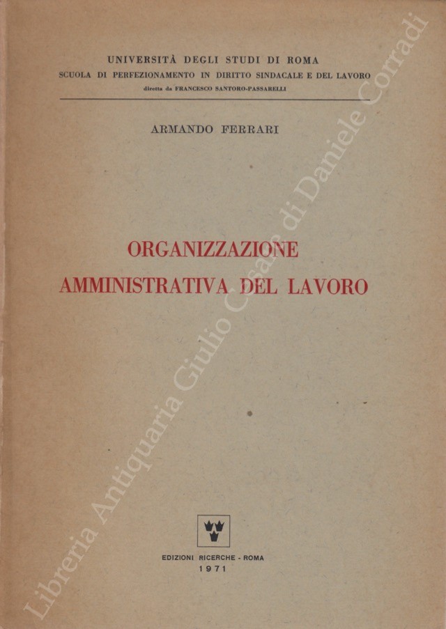 Organizzazione amministrativa del lavoro