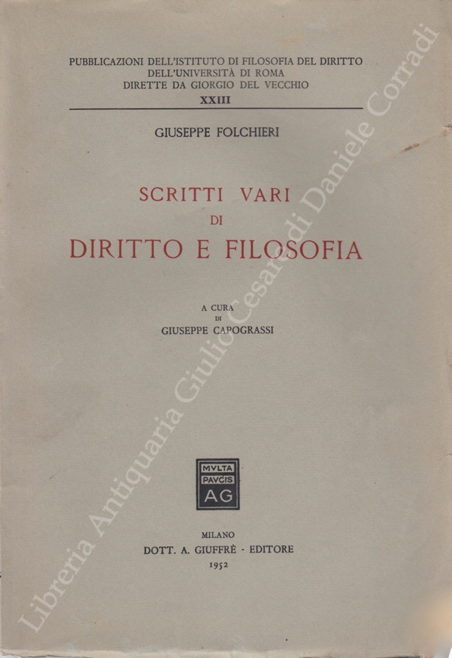 Scritti vari di diritto e filosofia