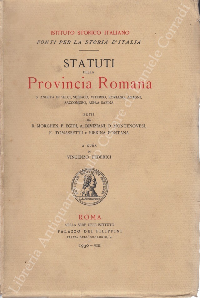 Statuti della provincia romana