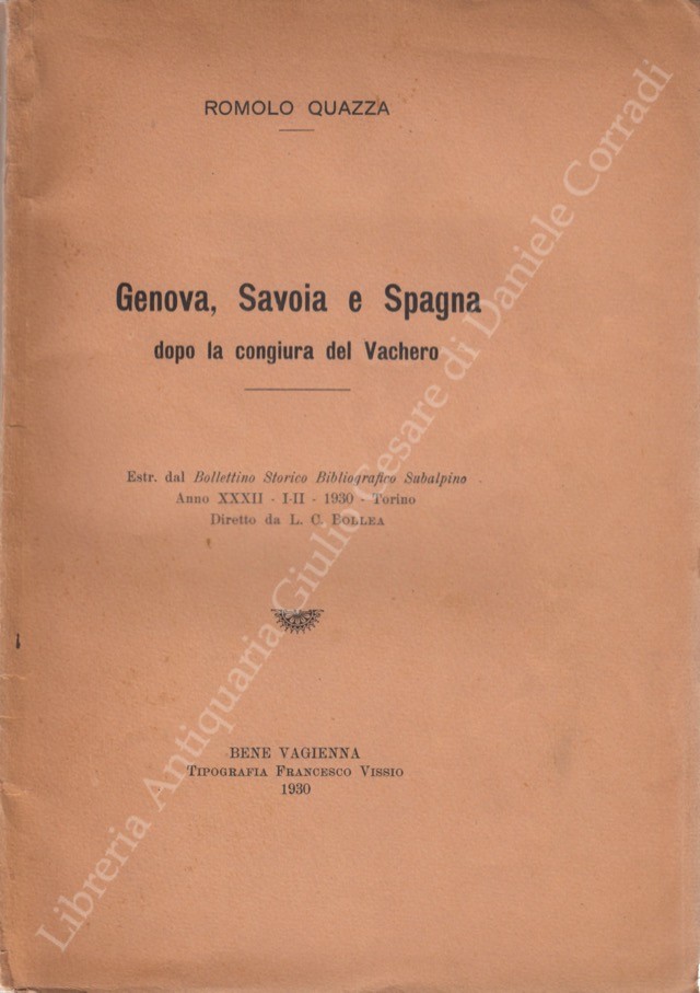 Genova, Savoia e Spagna dopo la congiura del Vachero