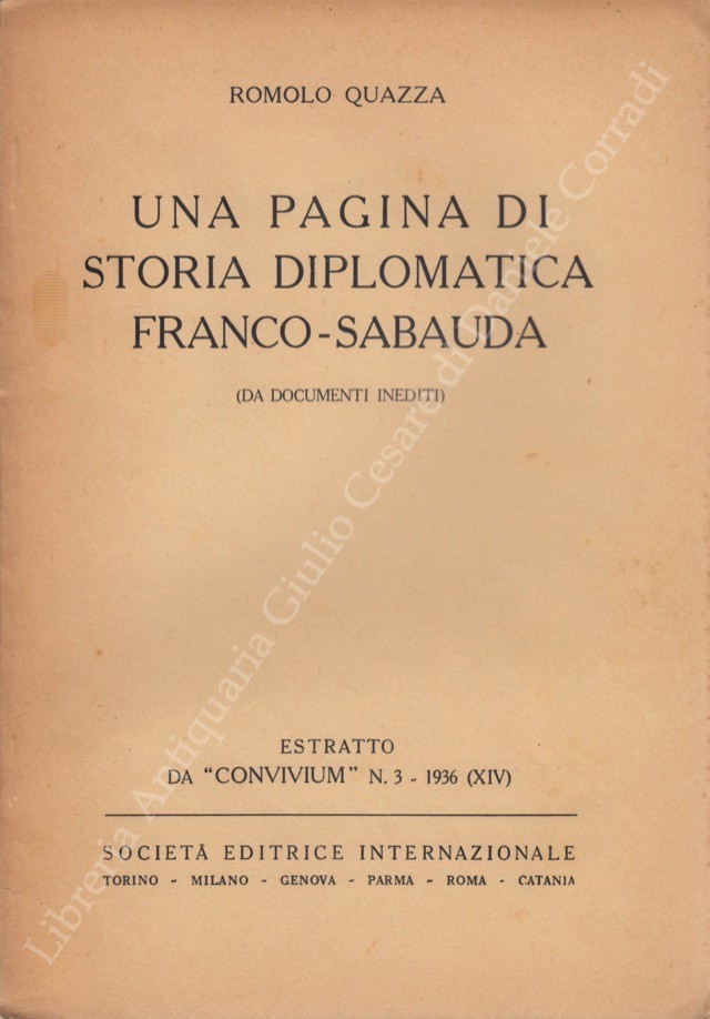 Una pagina di storia diplomatica franco-sabauda