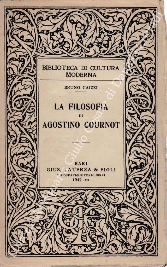 La filosofia di Agostino Cournot