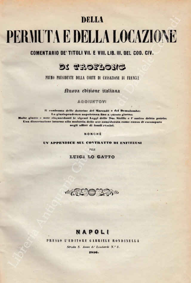 Della permuta e della locazione