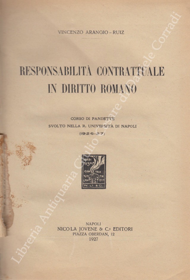Responsabilità contrattuale in diritto romano