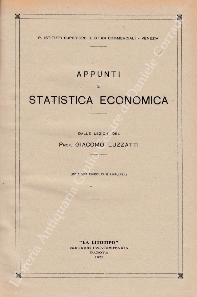 Appunti di statistica economica