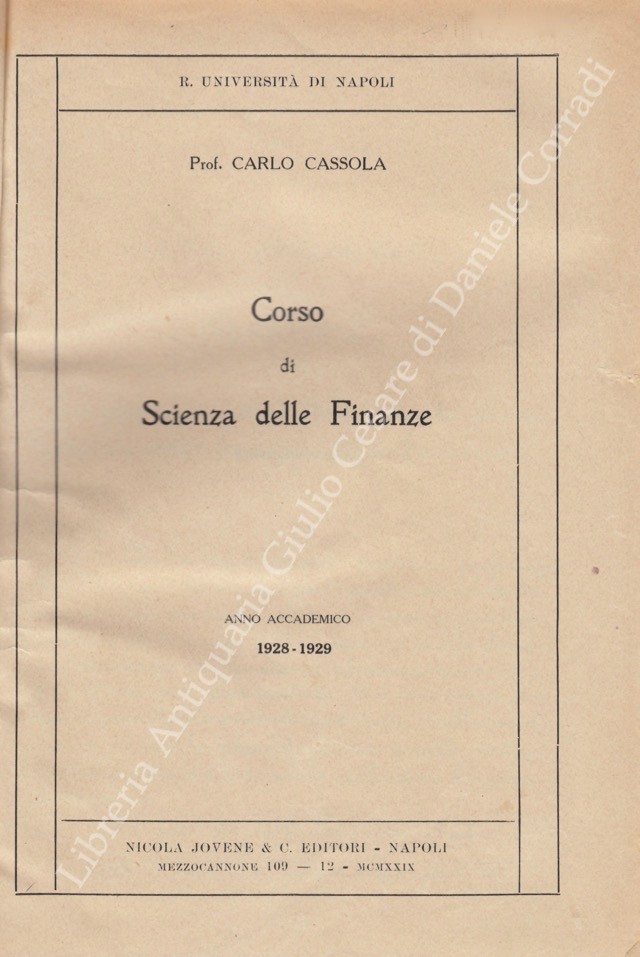 Corso di scienza delle finanze