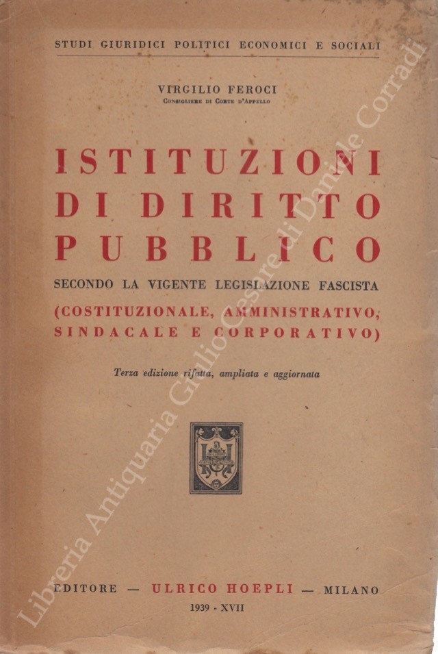 Istituzioni di diritto pubblico secondo la vigente