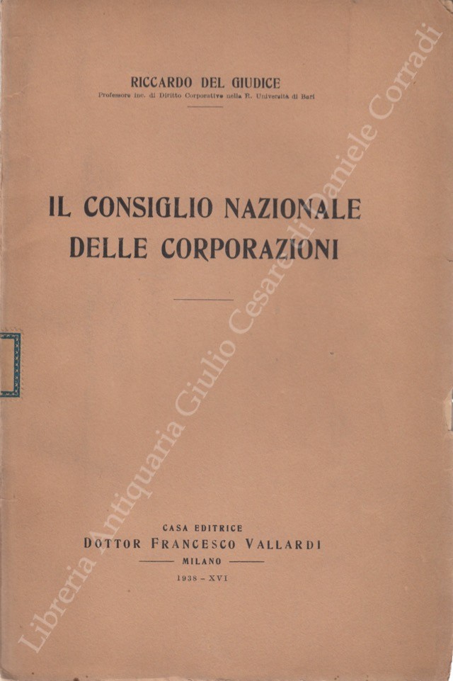 Il consiglio nazionale delle corporazioni