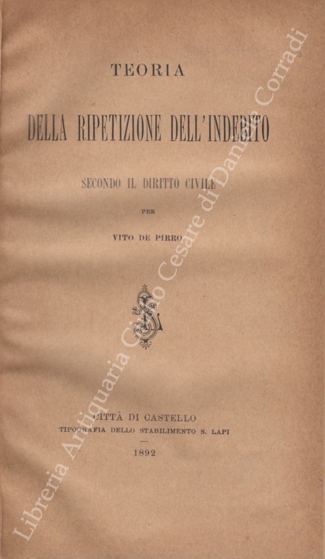 Teoria della ripetizione dell'indebito
