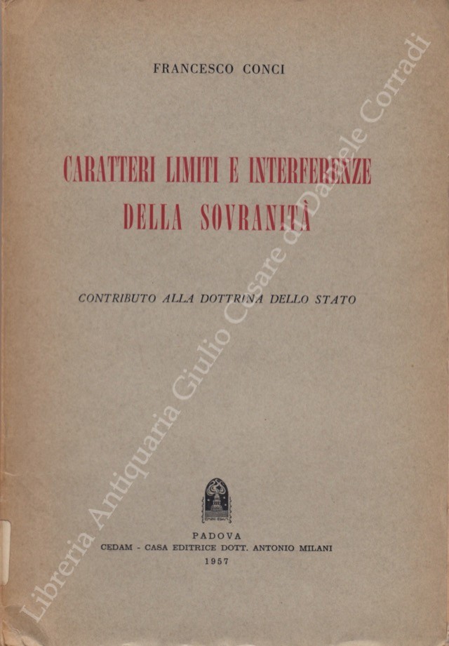 Caratteri limiti e interferenze della sovranità