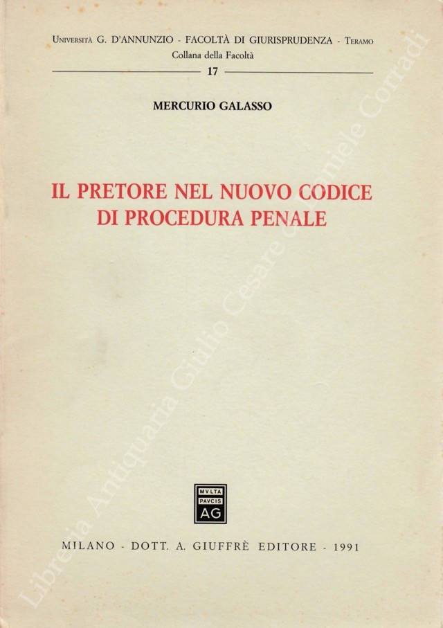 Il pretore nel nuovo codice di procedura penale