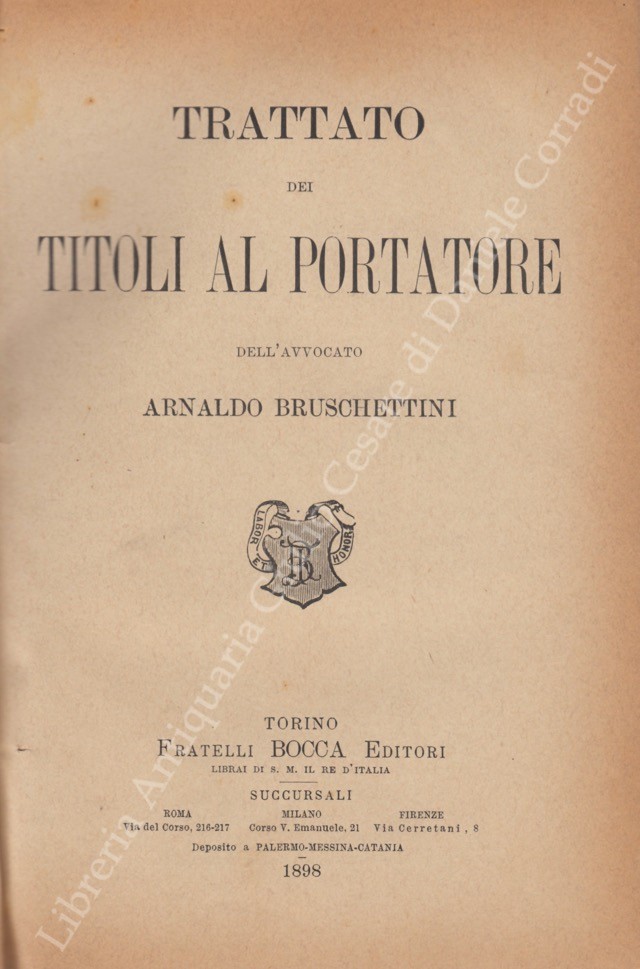 Trattato dei titoli al portatore