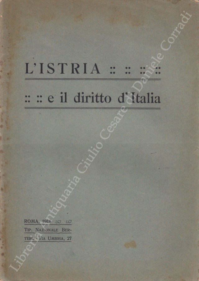 L'Istria e il diritto d'Italia