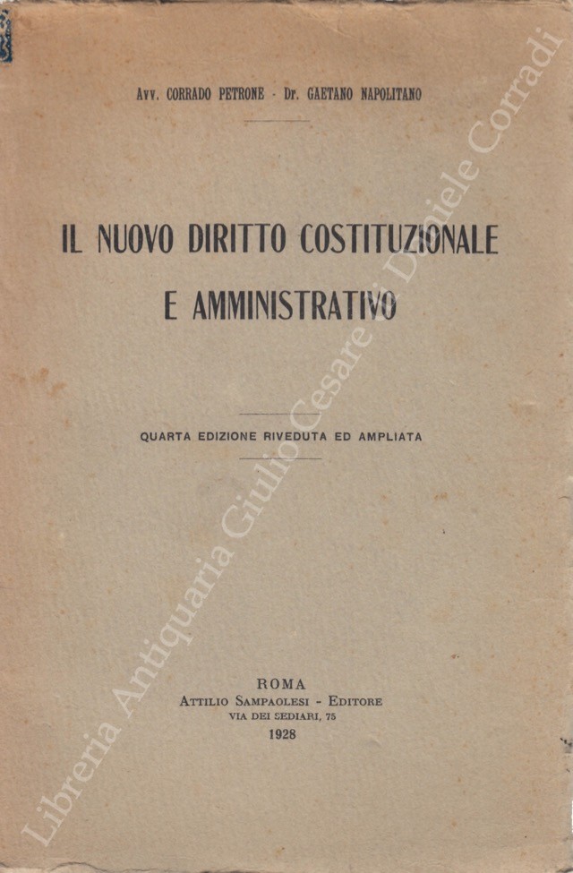 Il nuovo diritto costituzionale e amministrativo