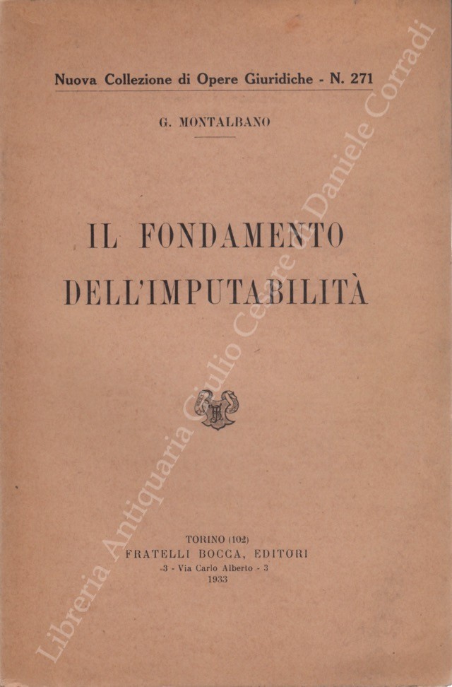 Il fondamento della imputabilità