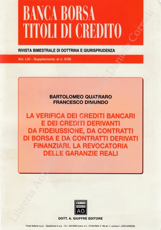Banca borsa e titoli di credito. Rivista di Dottrina e Giurisprudenza