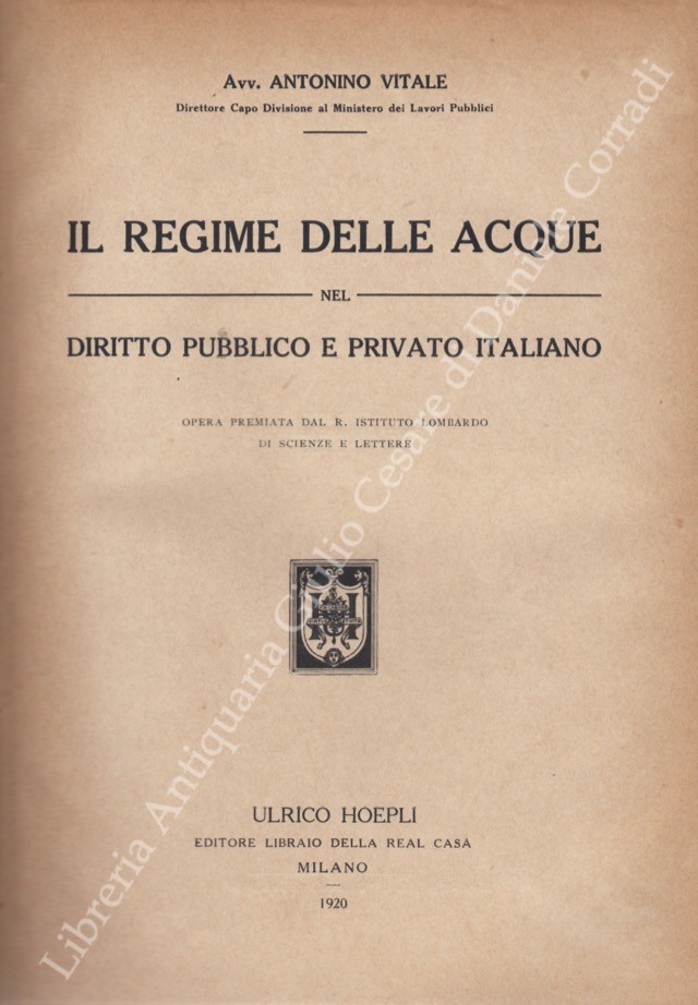 Il regime delle acque nel diritto