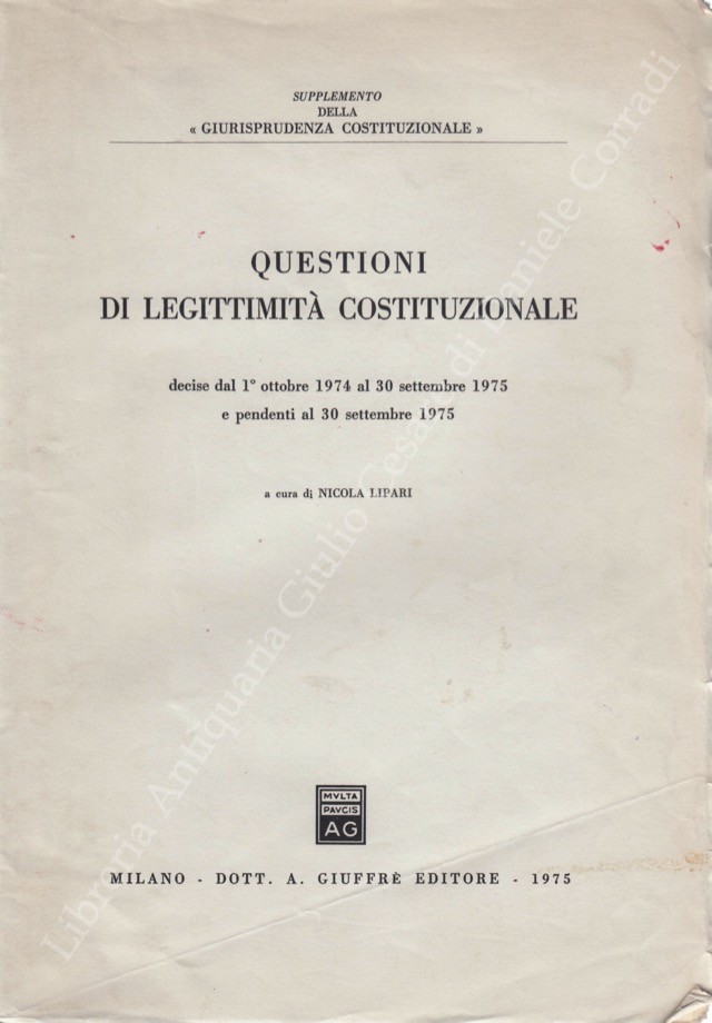Questioni di legittimità costituzionale 