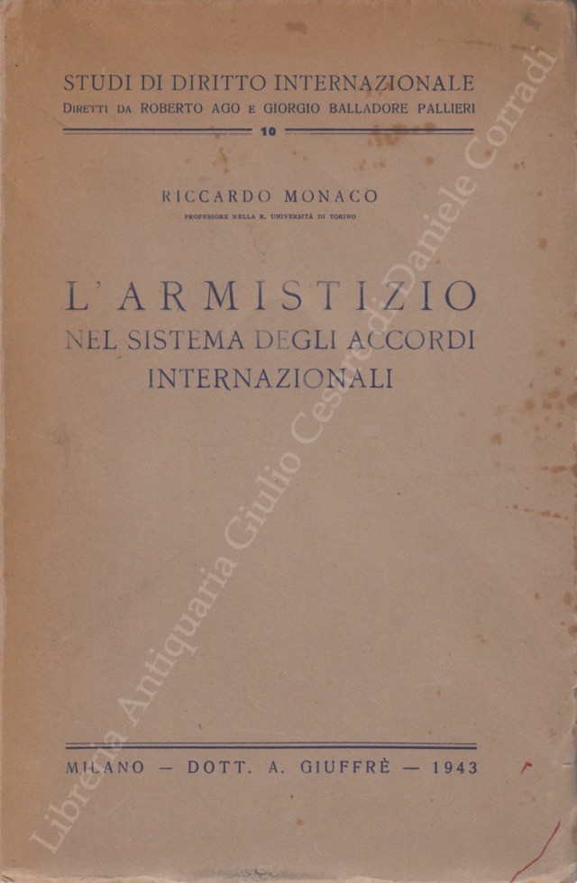 L'armistizio nel sistema degli accordi internazionali