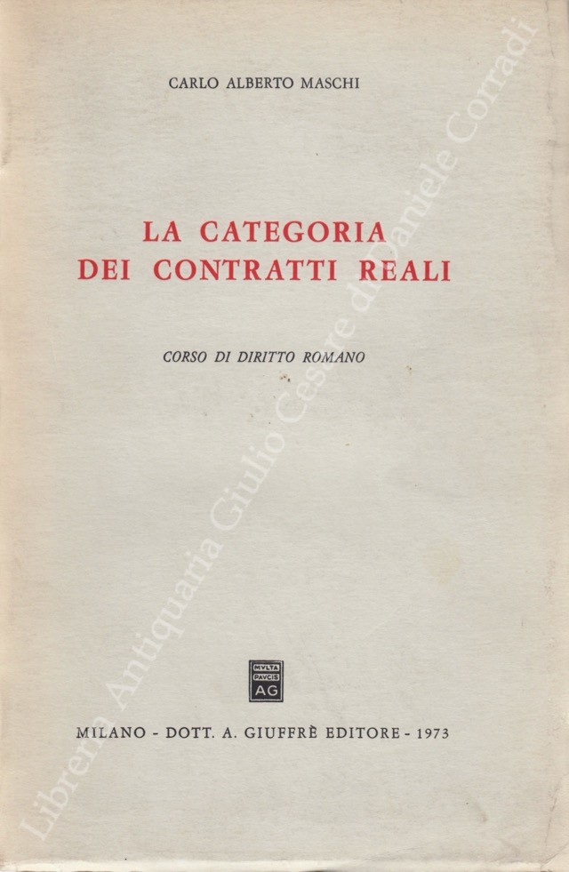 La categoria dei contratti reali