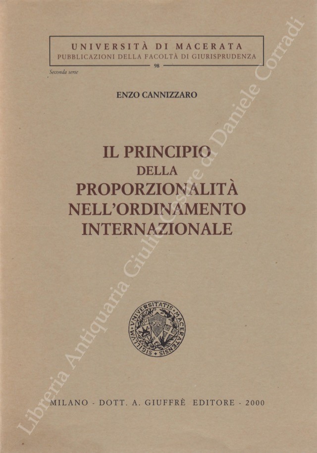 Il principio della proporzionalità nell'ordinamento internazionale