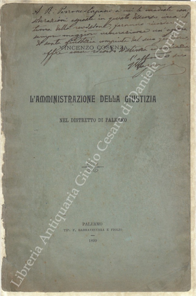 L'amministrazione della giustizia nel distretto di Palermo