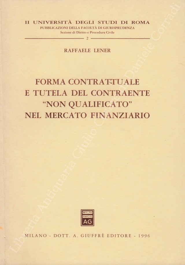 Forma contrattuale e tutela del contraente