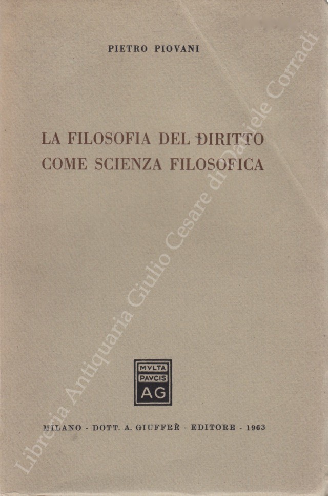 La filosofia del diritto come scienza filosofica