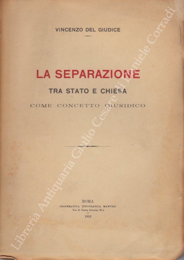 La separazione tra Stato e Chiesa