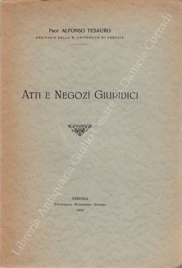 Atti e negozi giuridici