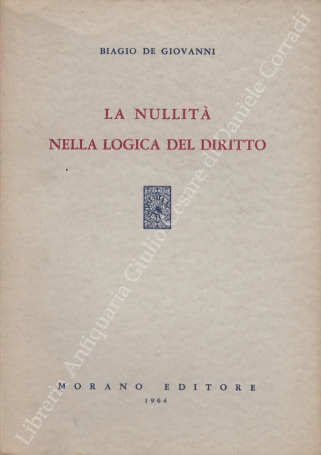 La nullità nella logica del diritto
