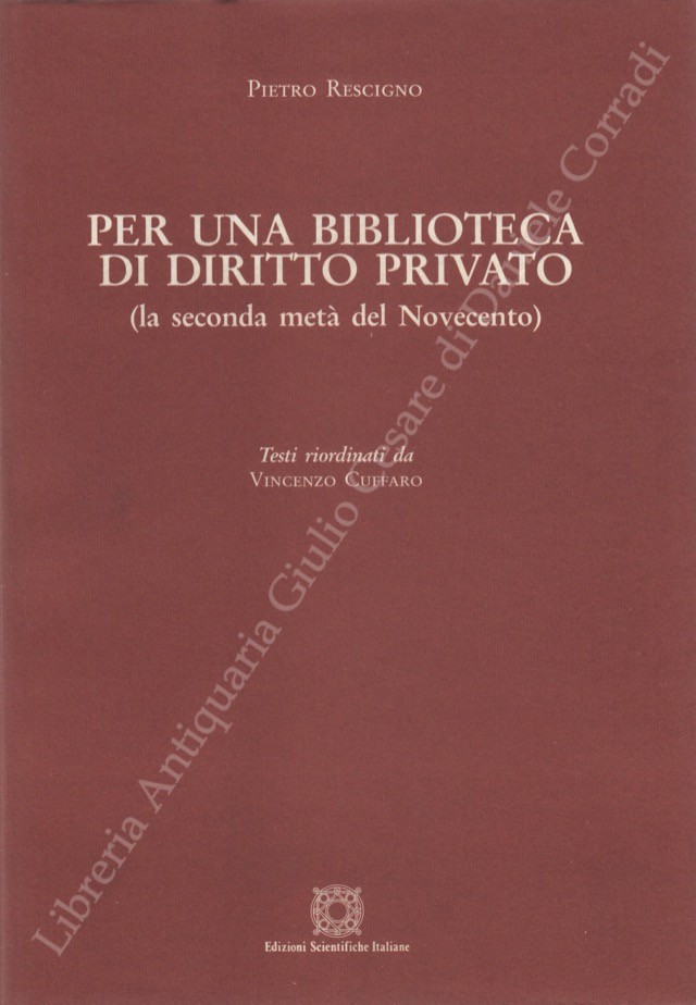 Per una biblioteca di diritto privato